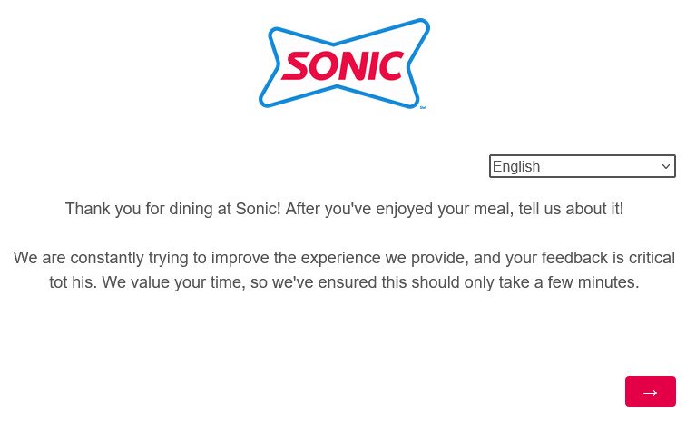 Share Your Feedback SonicDrivein -1