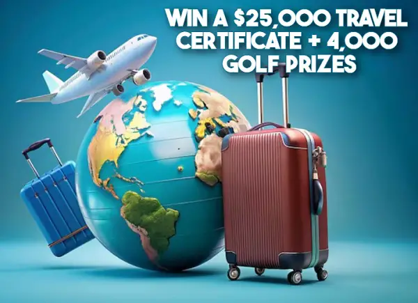 win a travel certificate for a golf sweepstakes