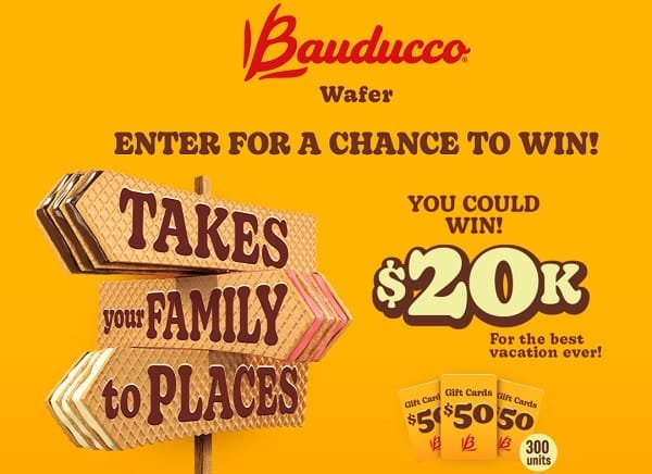 Bauducco Takes Your Family to Places sweepstakes