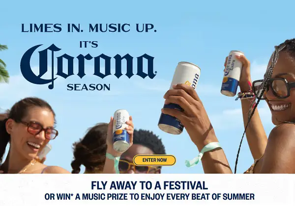 Corona Summer Music Sweepstakes offers a flyaway trip to a music festival