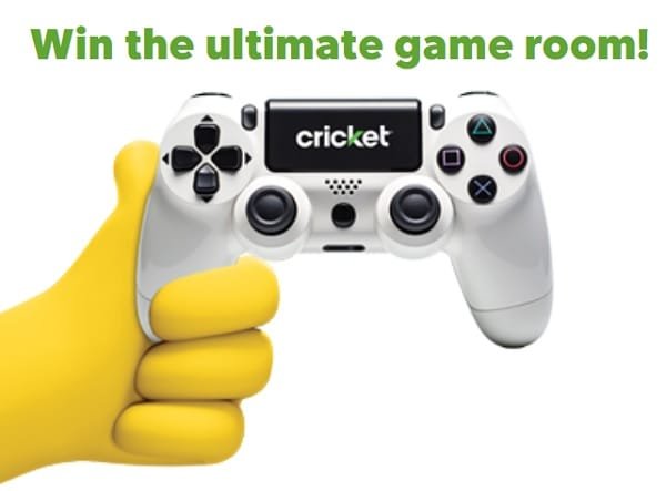 Cricket Wireless is offering a Level Up With Cricket Sweepstakes to upgrade game rooms