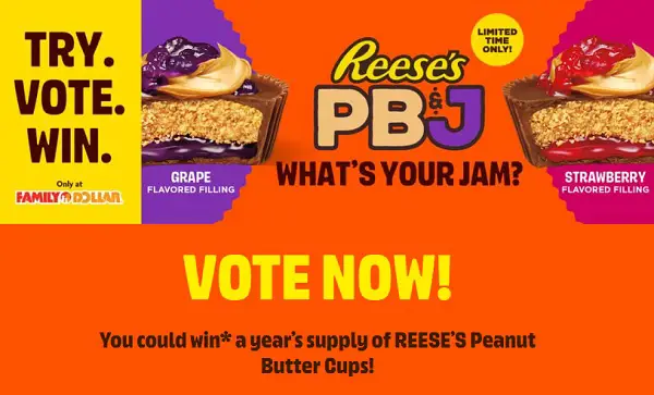 The Family Dollar REESE'S PB&J What's Your Jam? Sweepstakes