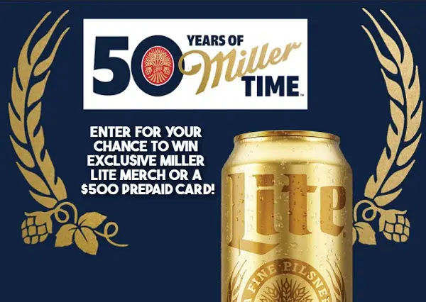 Miller Lite is celebrating 50 years of Miller Time with the Golden Giveaway