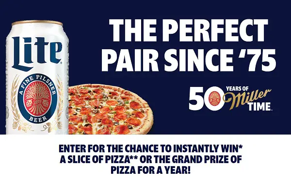 Miller Lite Pizza for a Year Giveaway