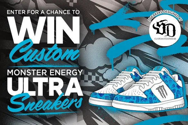 Monster Energy is offering a limited-edition Ultra SD Custom Sneakers Sweepstakes