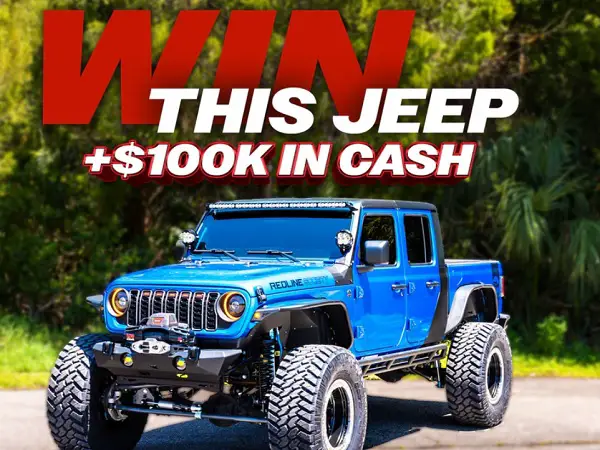 The Redline Society Jeep Giveaway offers a chance to win a 2024 Jeep Gladiator