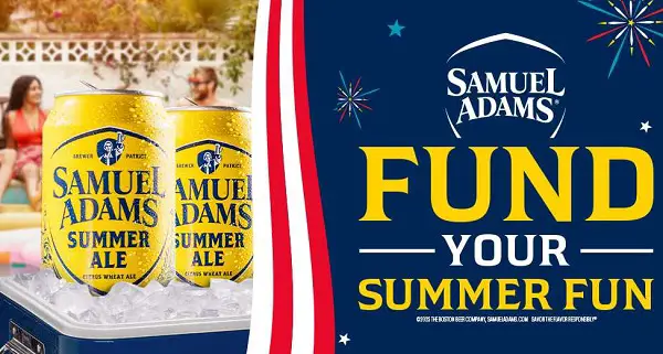 The Samuel Adams® Summer Fund Sweepstakes offers 300 chances to win $100 gift cards
